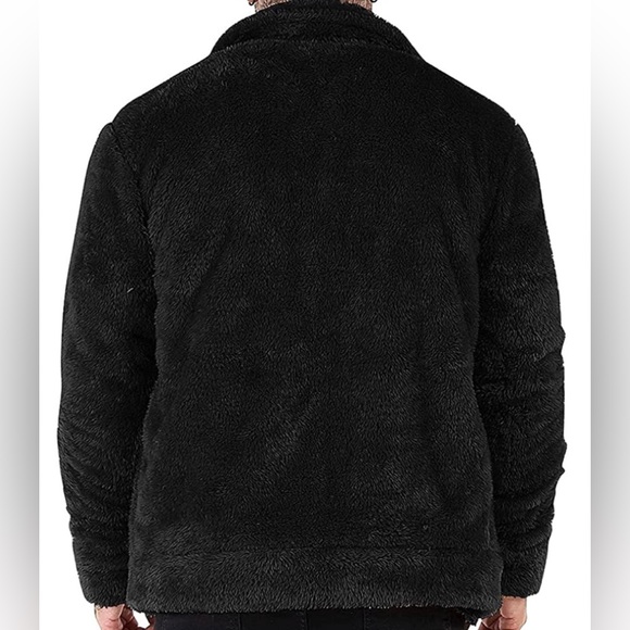 BRAND NEW MENS TRENDY FUZZY SHERPA JACKET - Picture 3 of 5